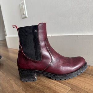 Elegant Burgundy Ankle Boots
